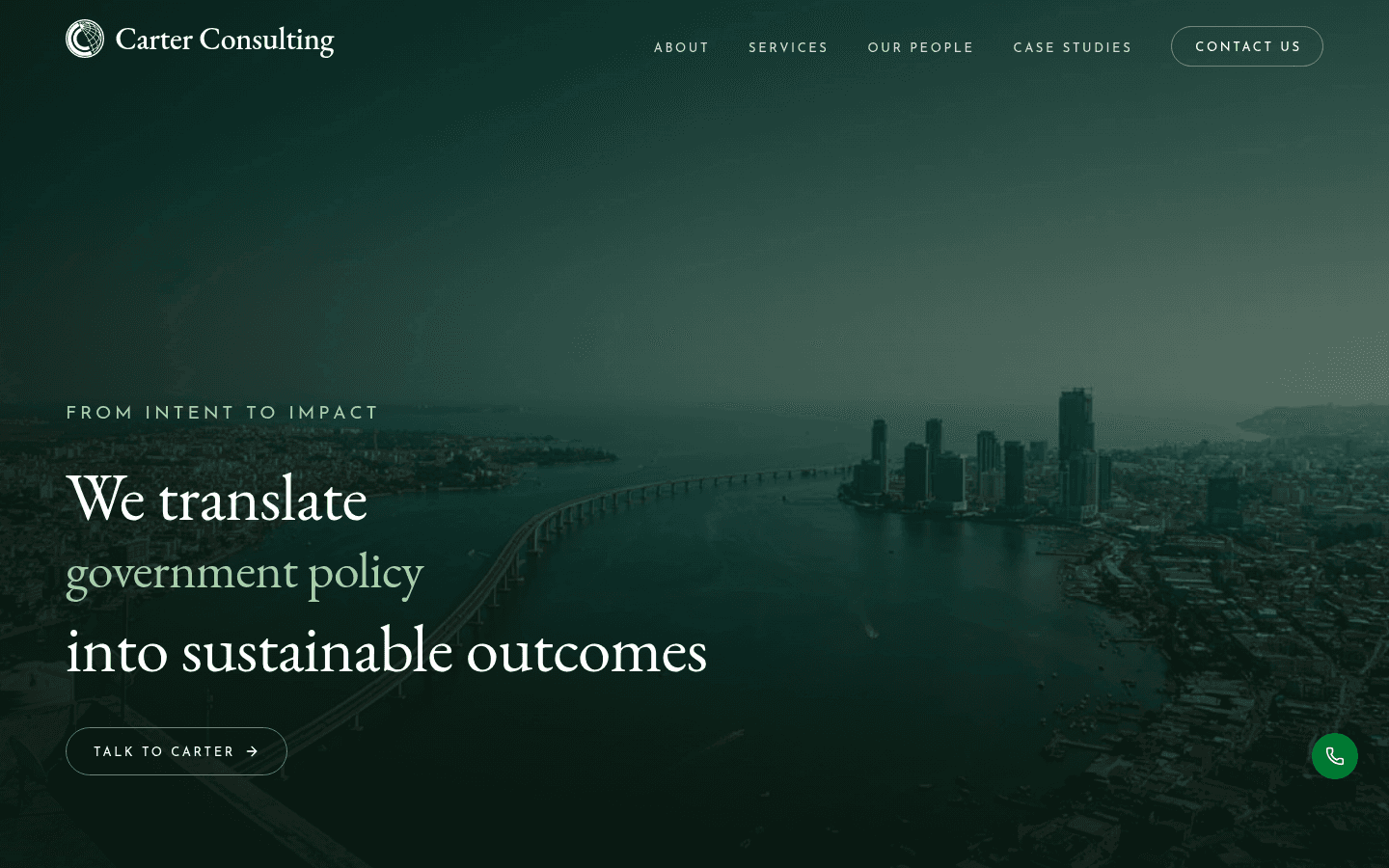 Carter Consulting: A refreshed digital presence for a management and technology consultancy translating policy and strategy into outcomes since 2009.