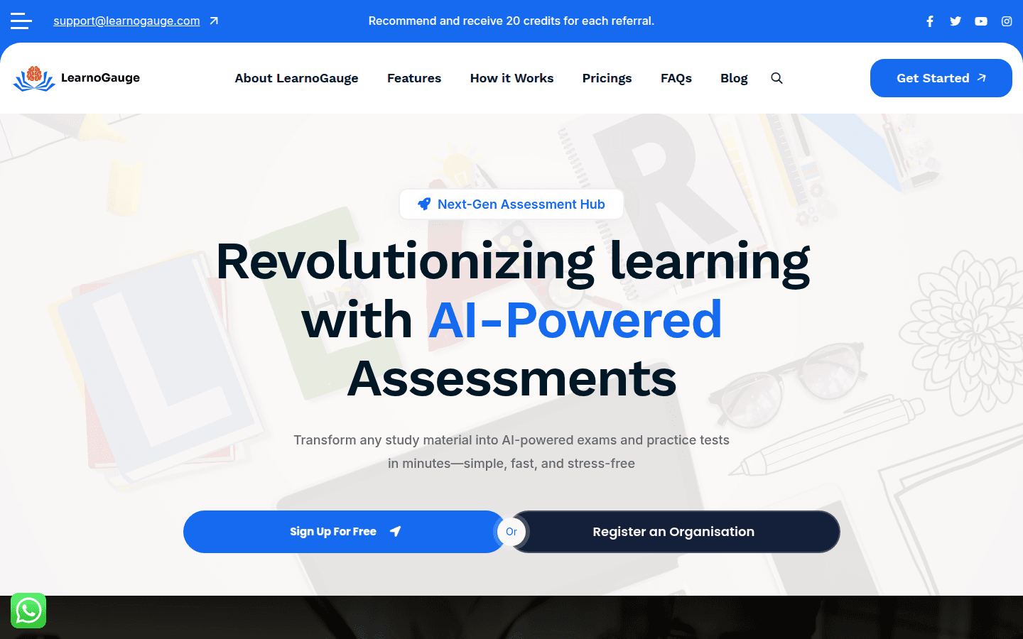 LearnoGauge: An AI-powered assessment hub that turns any study material into exams and practice tests in minutes.